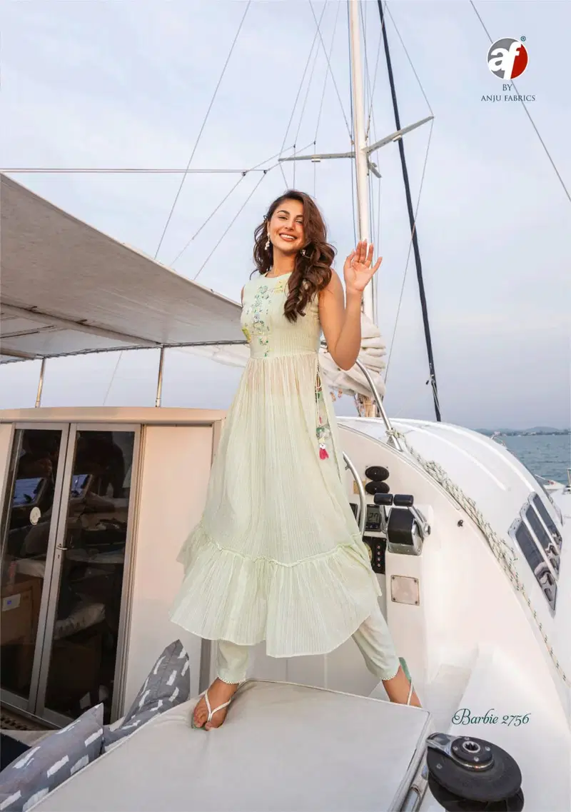 Barbie Vol 2 By Af Mul Cotton Designer Party Wear Kurti With Bottom Wholesale Shop In Surat